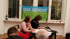 Tanja Dückers und Hellmuth Opitz. Foto: DAS GEDICHT