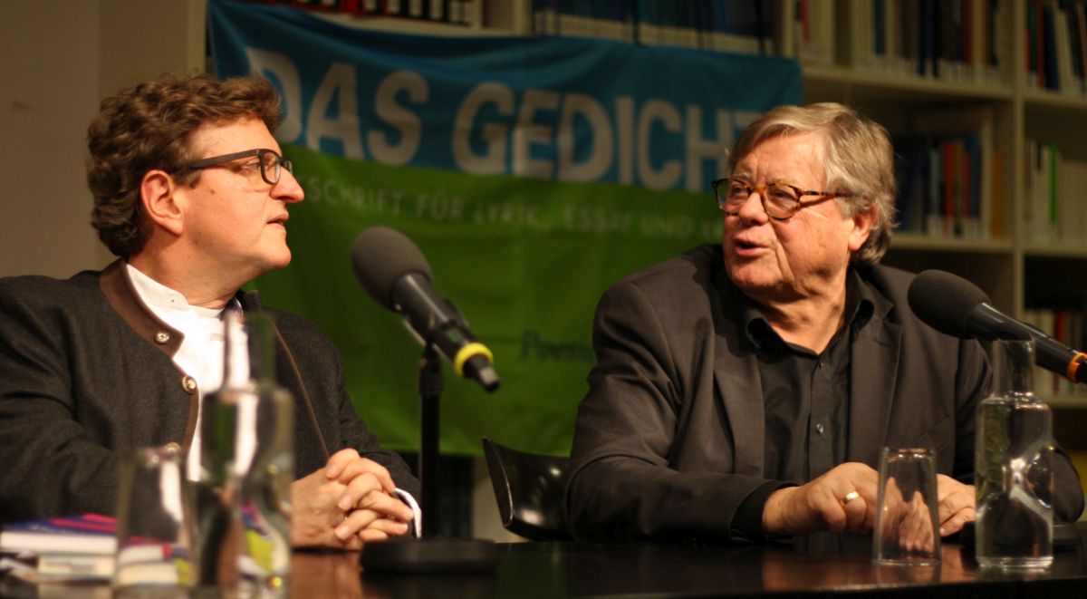 Die beiden Herausgeber von DAS GEDICHT 24 »Der Heimat auf den Versen« im Gespräch