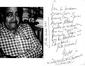 Gastón Baquero – Portrait mit der Handschrift des kubanischen Dichters (Foto: Enrique Hernández-D’Jesús)