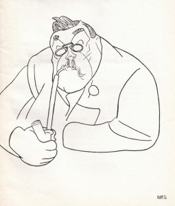 Ludwig Thoma. Zeichnung von Olaf Gulbransson
