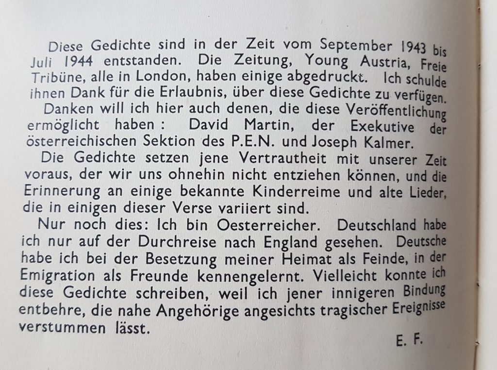 "Deutschland" von Erich Fried: Einleitung