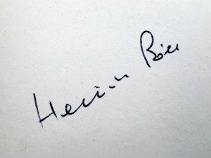 Autograph Heinrich Bölls aus der Sammlung Augustin