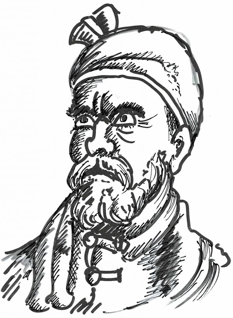 Porträt Firdausi (Zeichnung von Alfons Schweiggert)