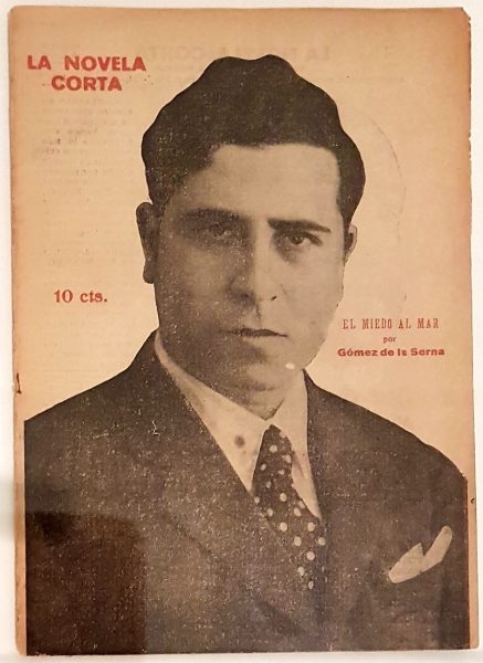 Buchcover-Abbildung, Porträt Ramón Gómez de la Serna